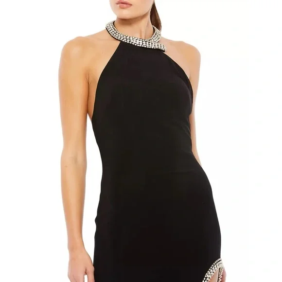 Mac Duggal Beaded Halter Gown Size 0